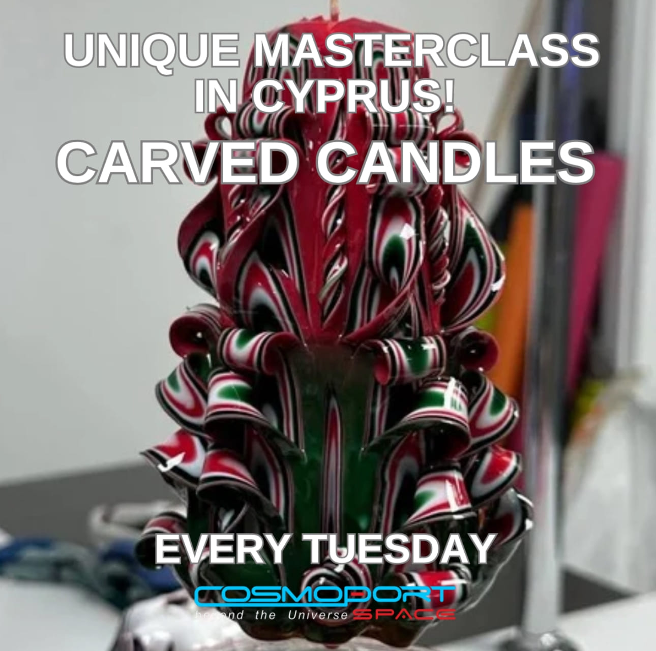 Unique masterclass in Cosmoport! Carved candles!