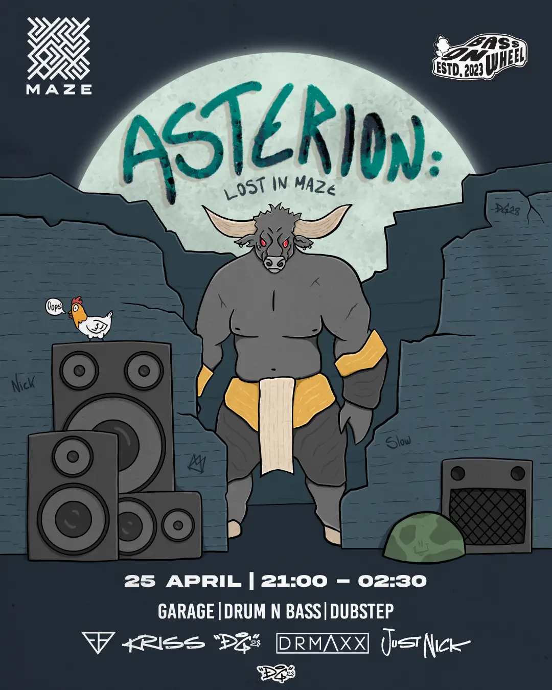 Asterion lost in maze