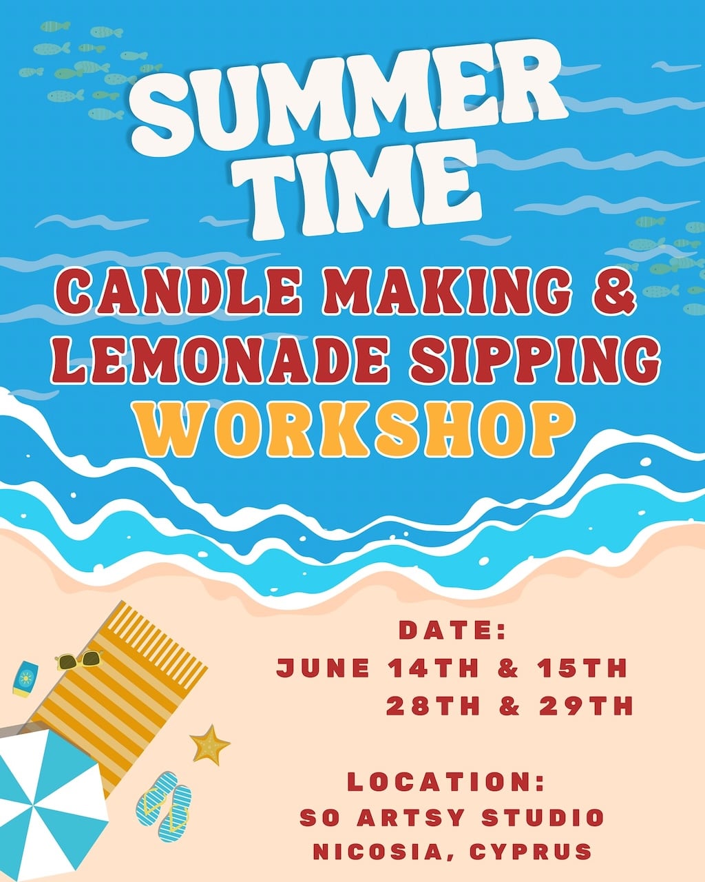 Candle making and lemonade sipping workshop june 25