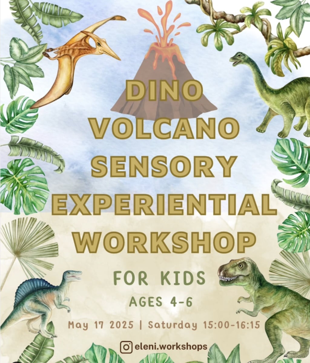 Dino volcano sensory workshop