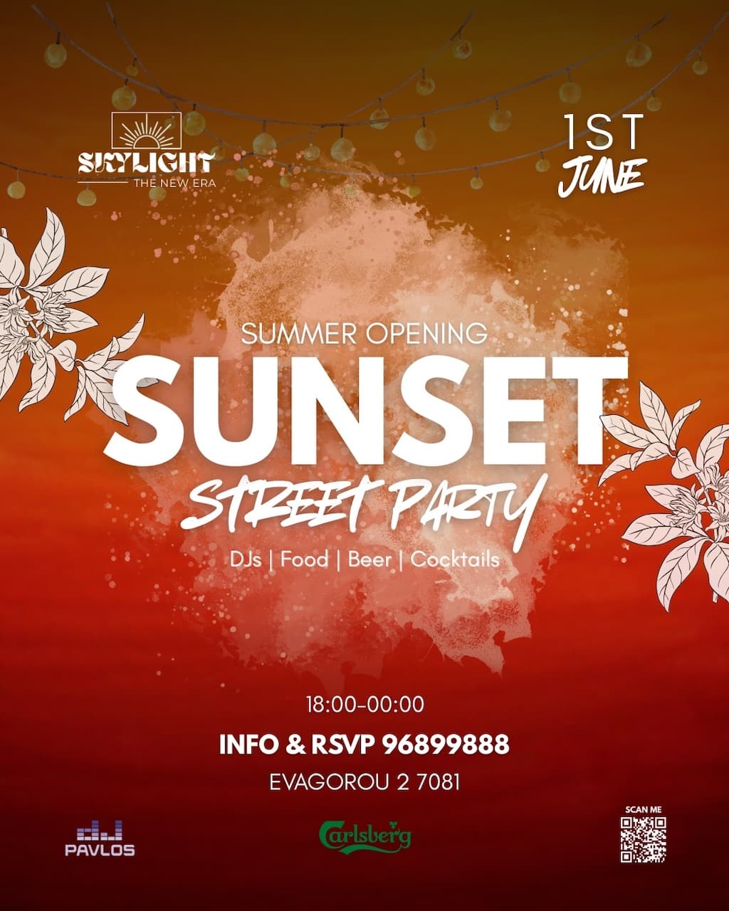 Sunset street party skylight june 25