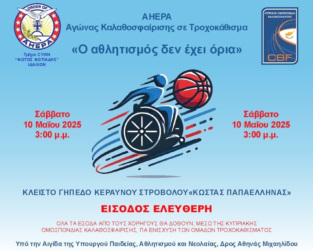 Καλαθοσφαίρισης σε Τροχοκάθισμα ahepa