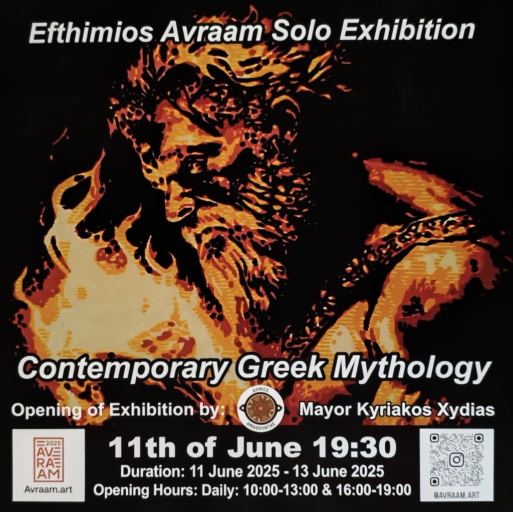 Contemporary greek mythology exhibition june 25