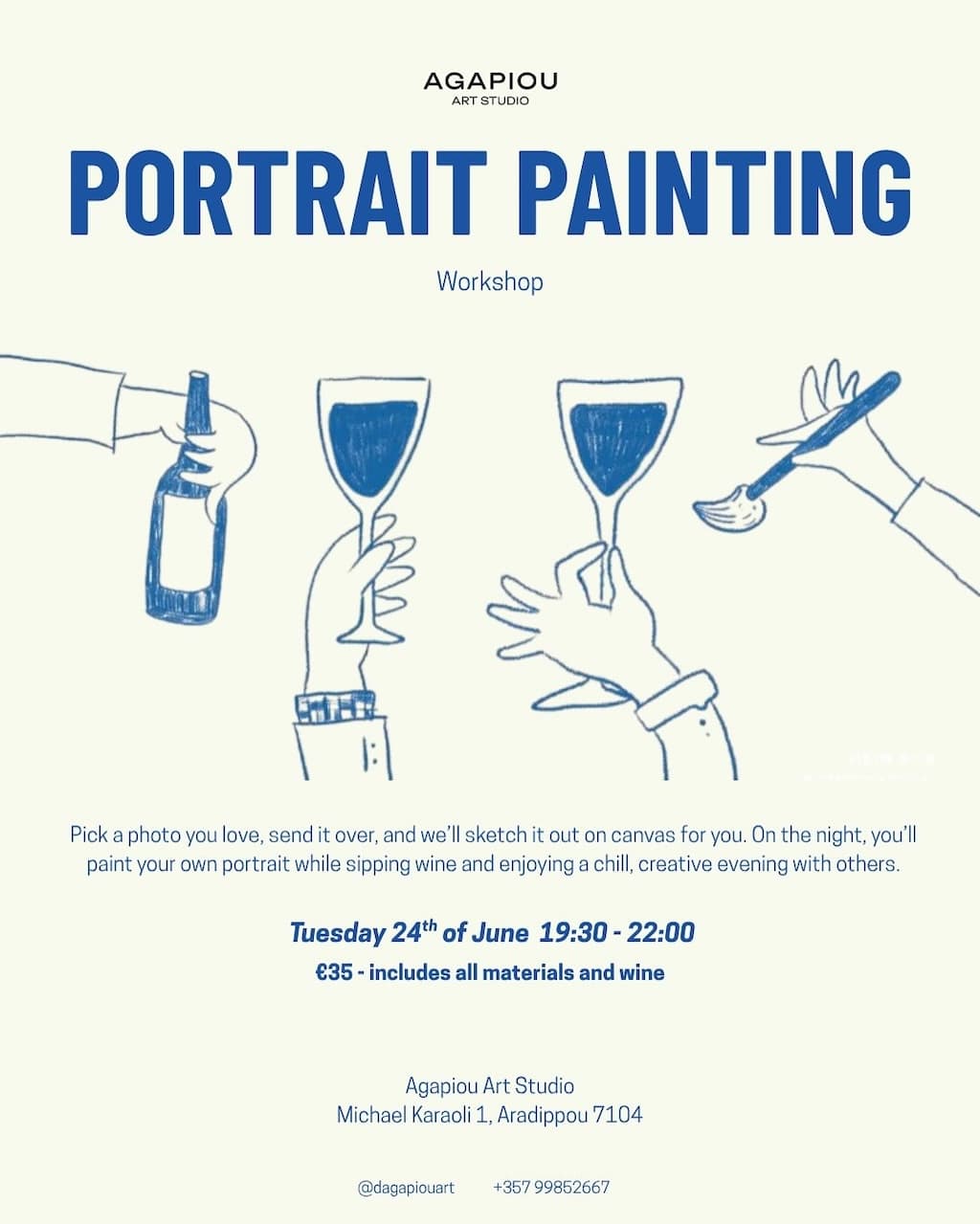 Portrait painting workshop june 25
