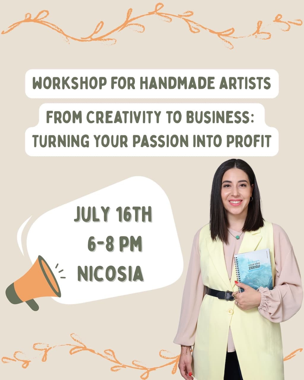 Workshops for handmade artists july 25