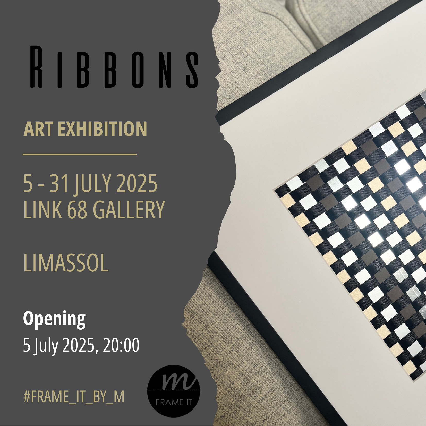 Black and white contemporary photography exhibition invitation 1