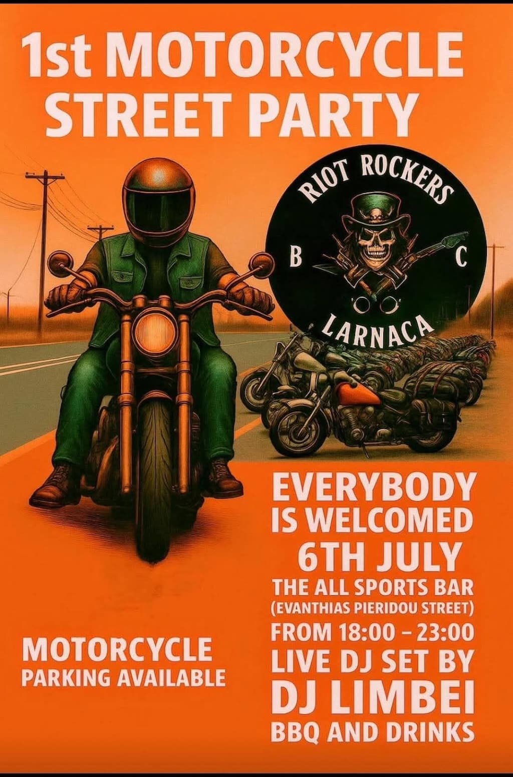 First motorcycle street party july 25