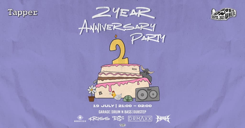 Bass on wheel 2year anniversary july 25
