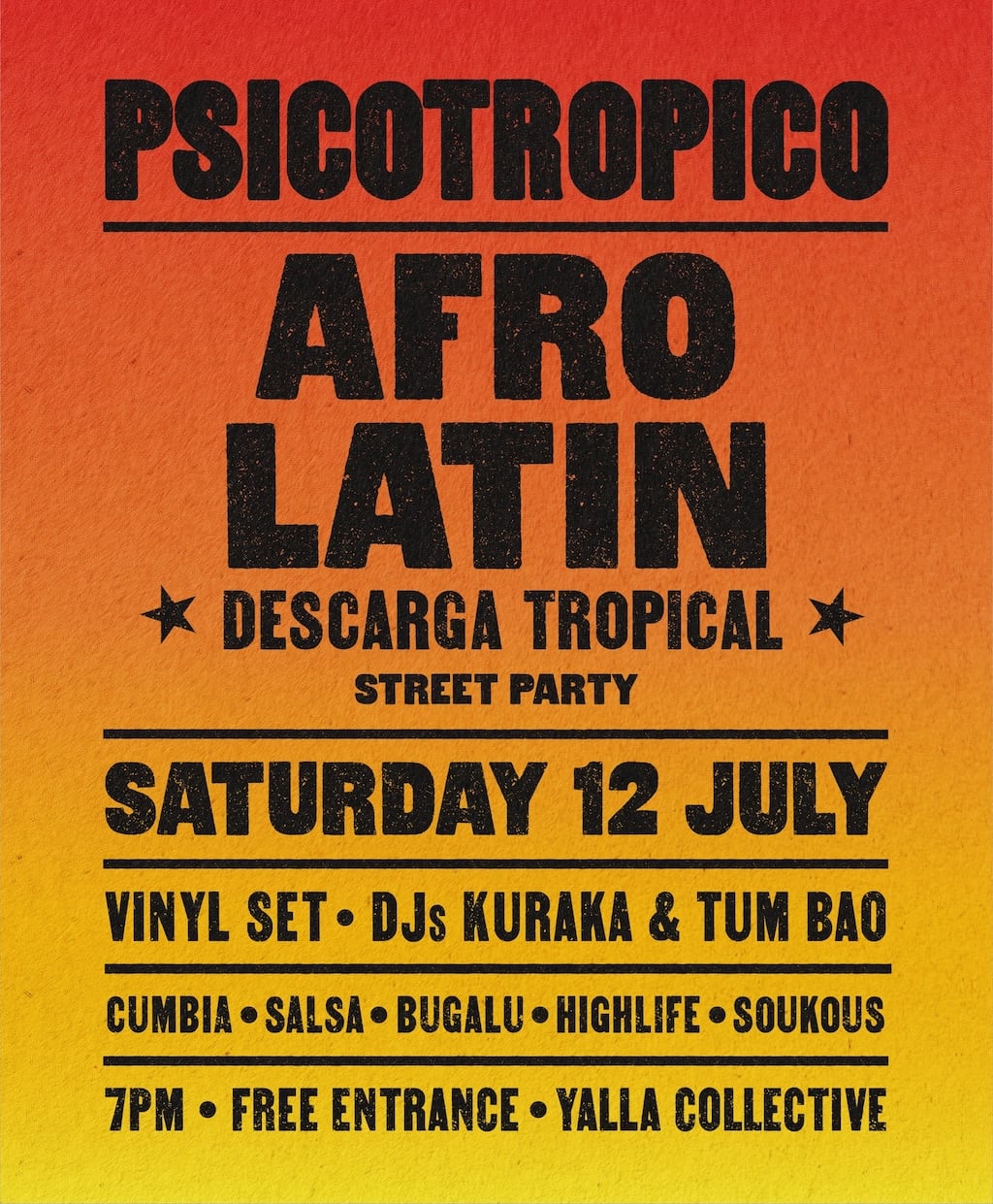 Psicotropico afro latin july 25