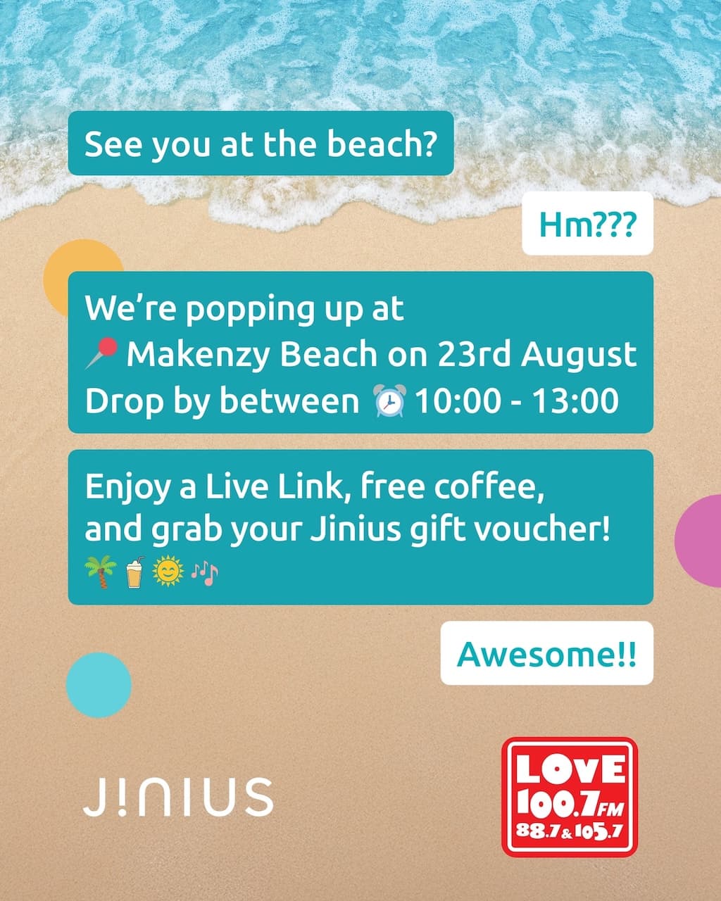 Jinius popup aug 25