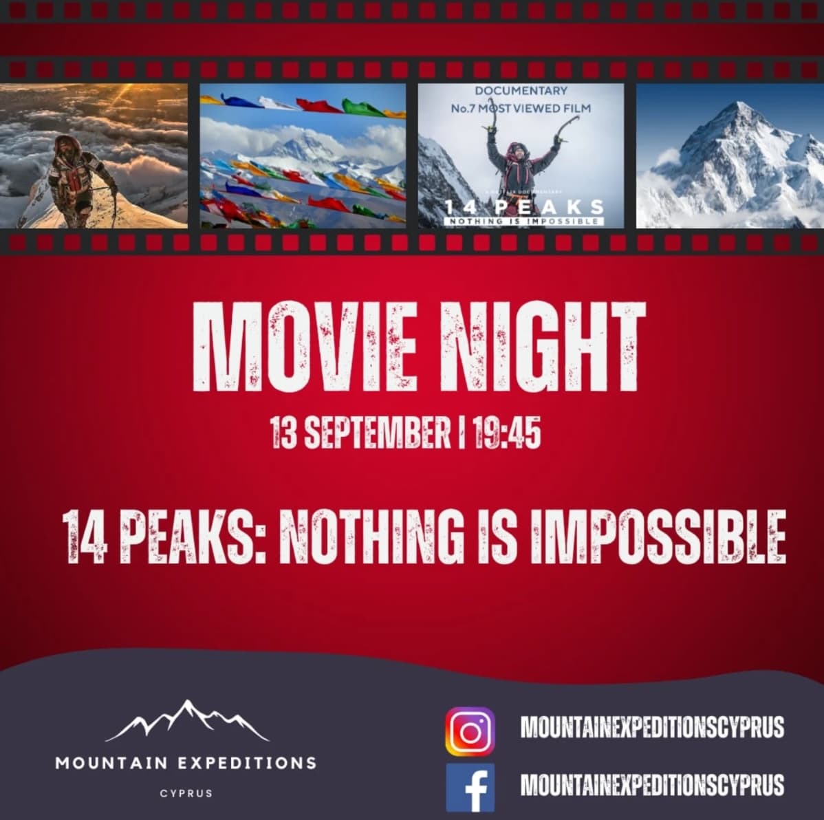Movie night from mountain expeditions