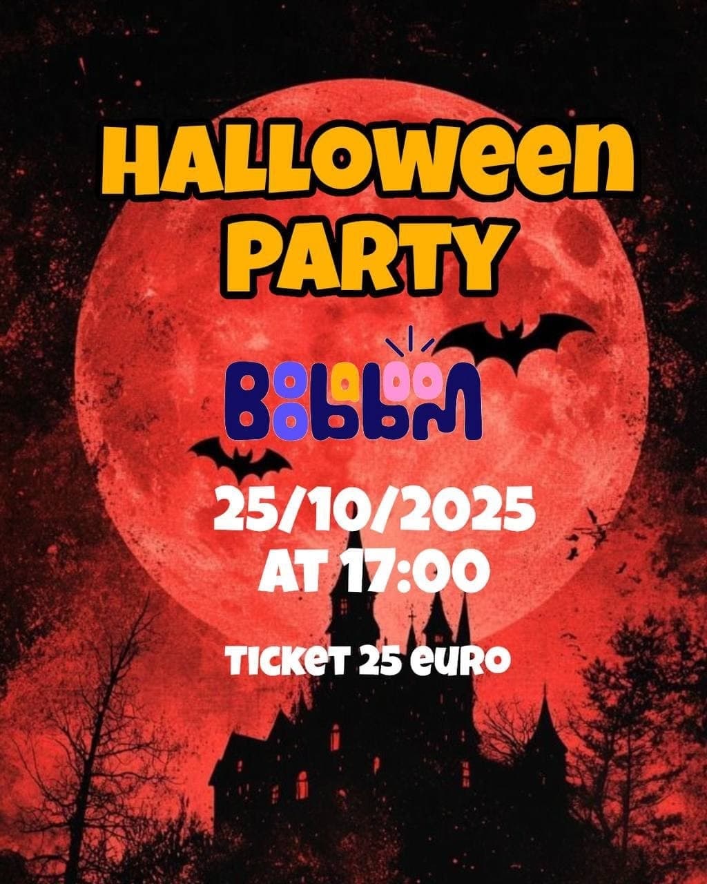 Boobaboom halloween party oct 25