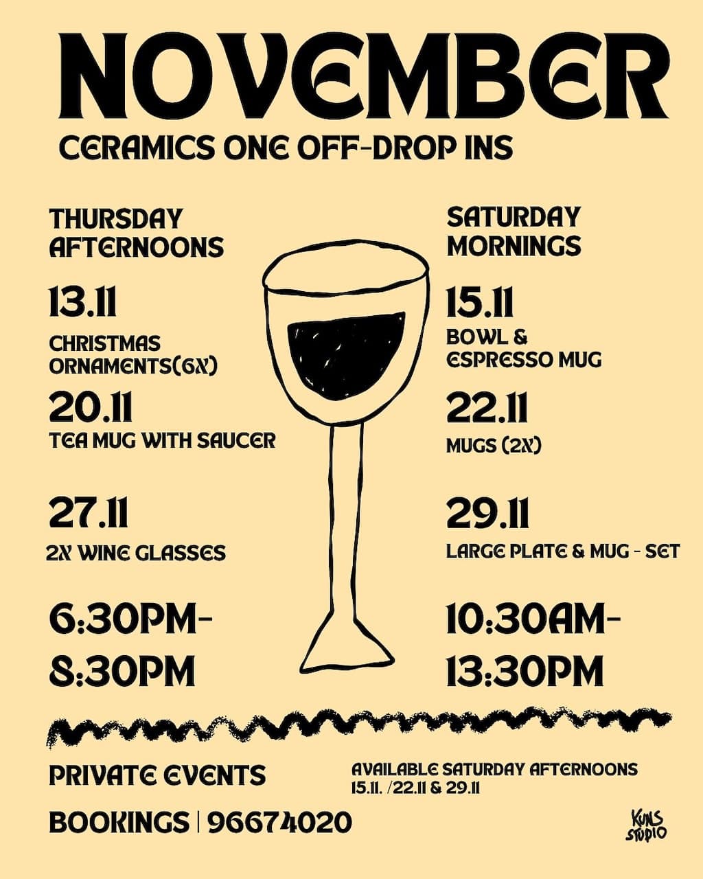 Ceramics one off nov
