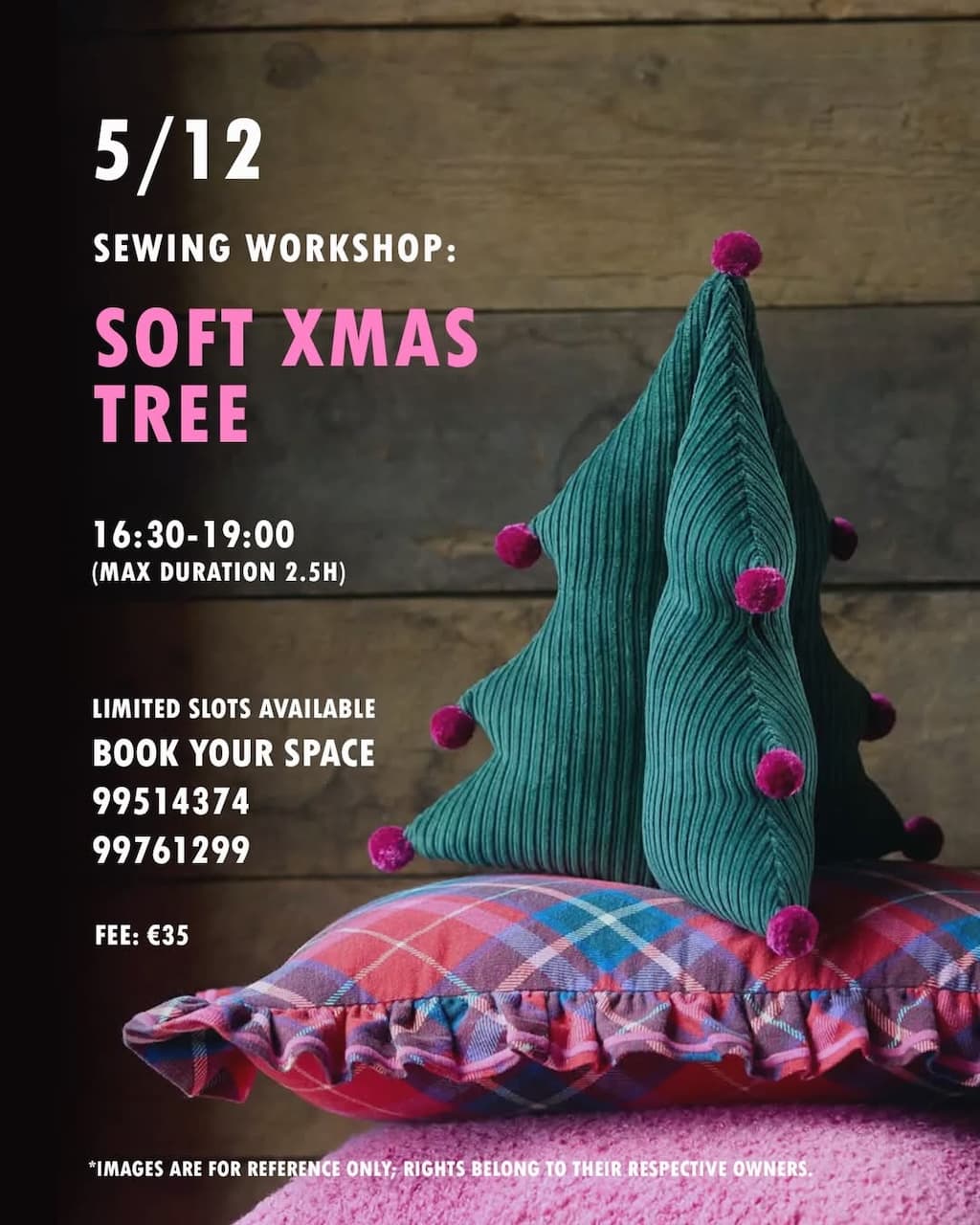 Sewing workshop soft xmas tree dec