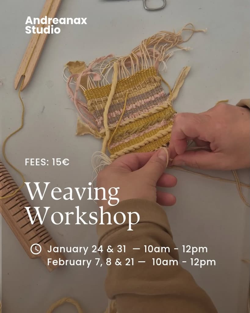 Weaving workshops jan feb