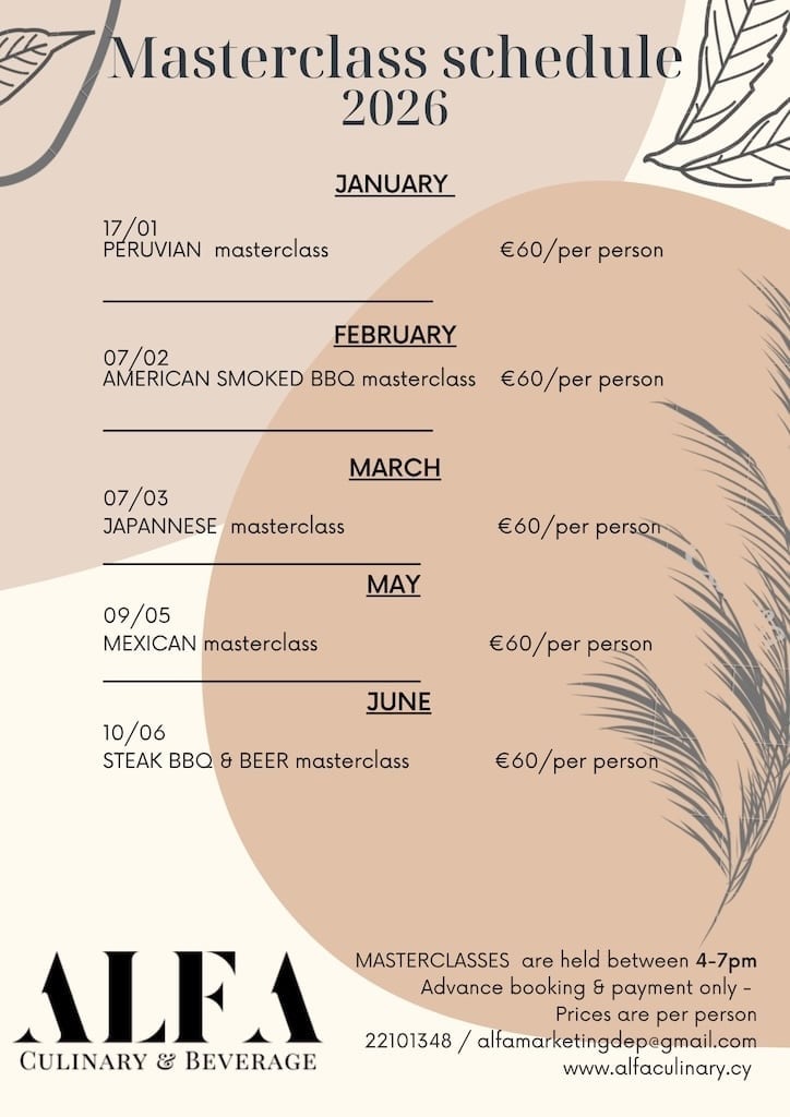 Alfa MASTERCLASS SCHEDULE