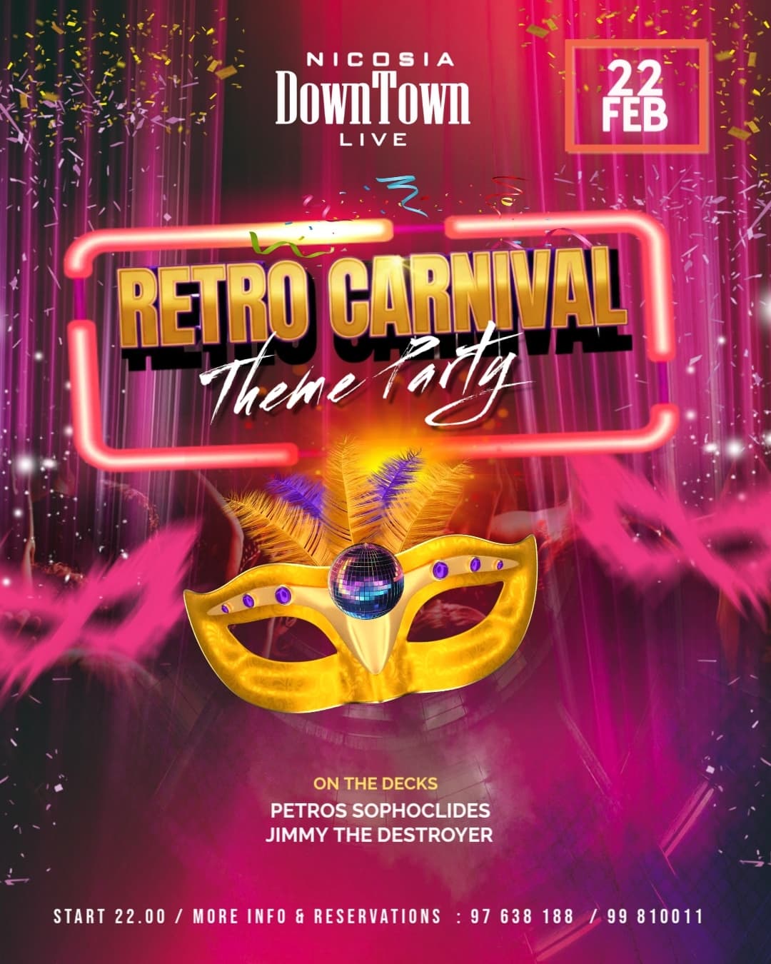 Retro carnival party downtown feb