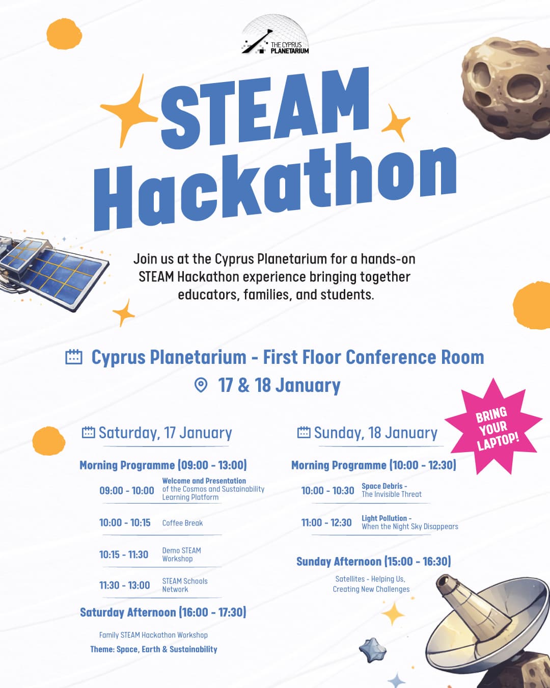 STEAM Hackathon στο Πλανητάριο Κύπρου
