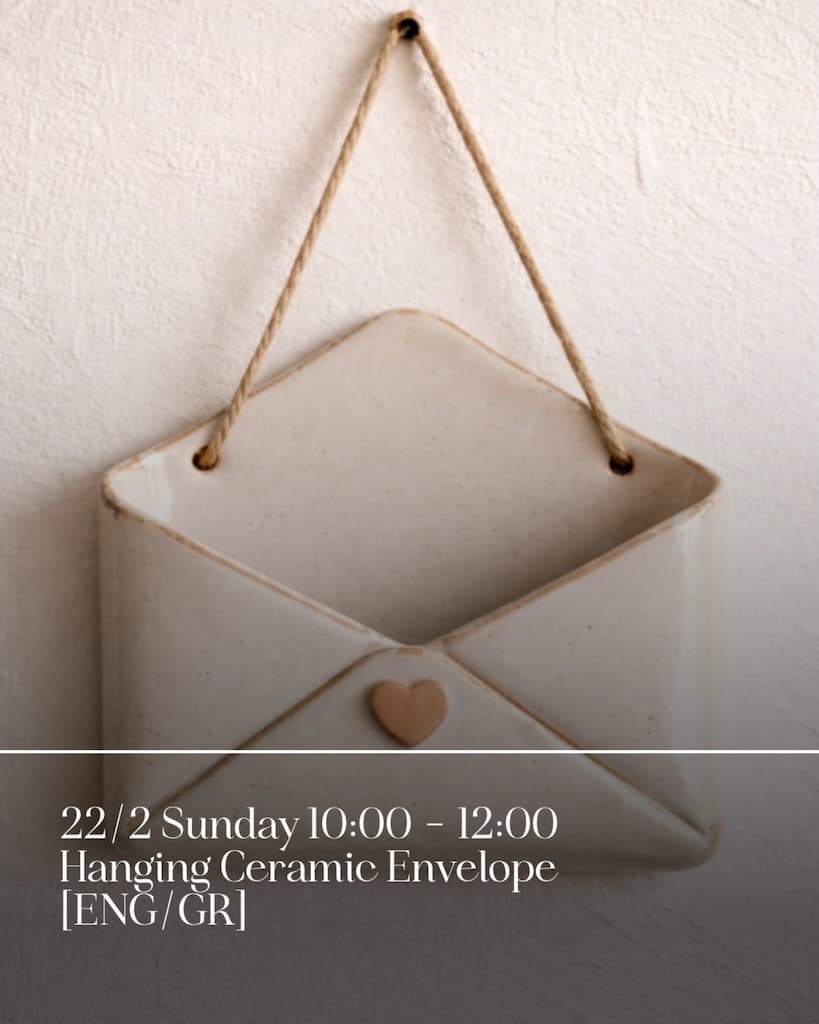 Hanging ceramic envelope feb
