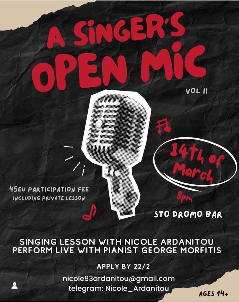 A singer open mic mar