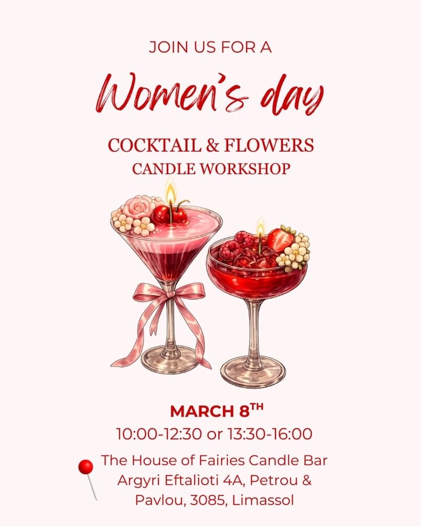 Cocktail flowers candle workshop mar