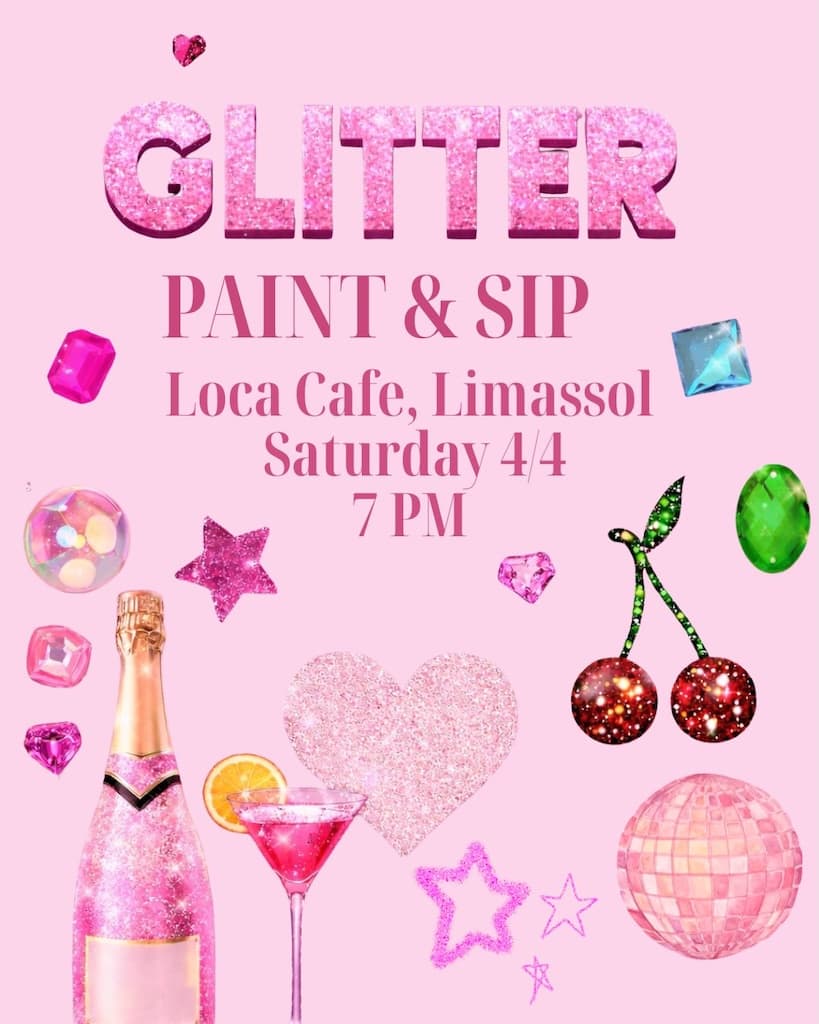 Glitter sip and paint apr