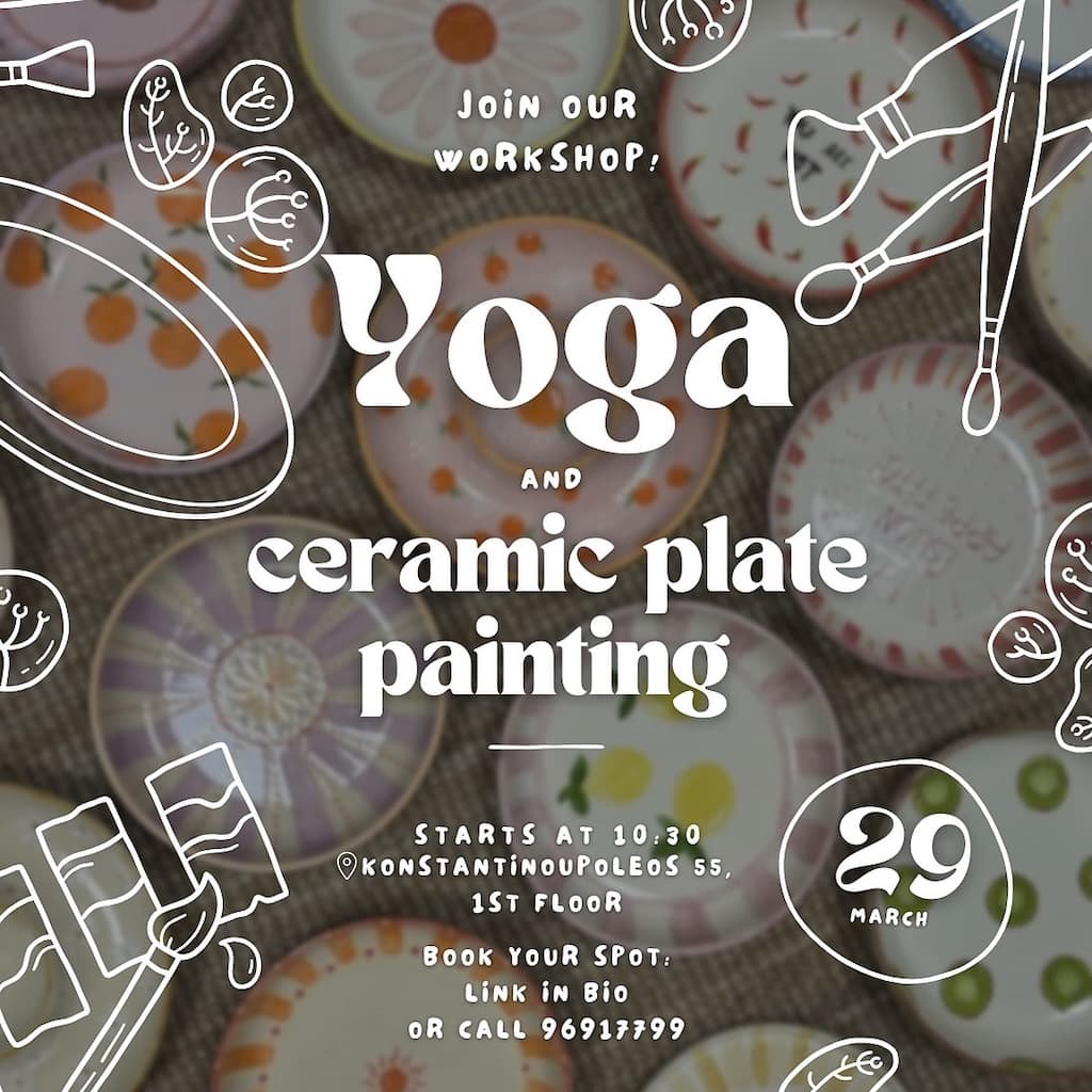 Yoga & Ceramic Plate Plainting
