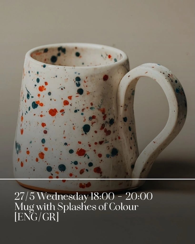Mug with splashes of colour may
