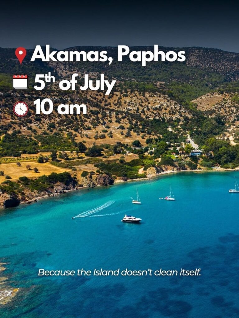 Akamas beach cleanup july