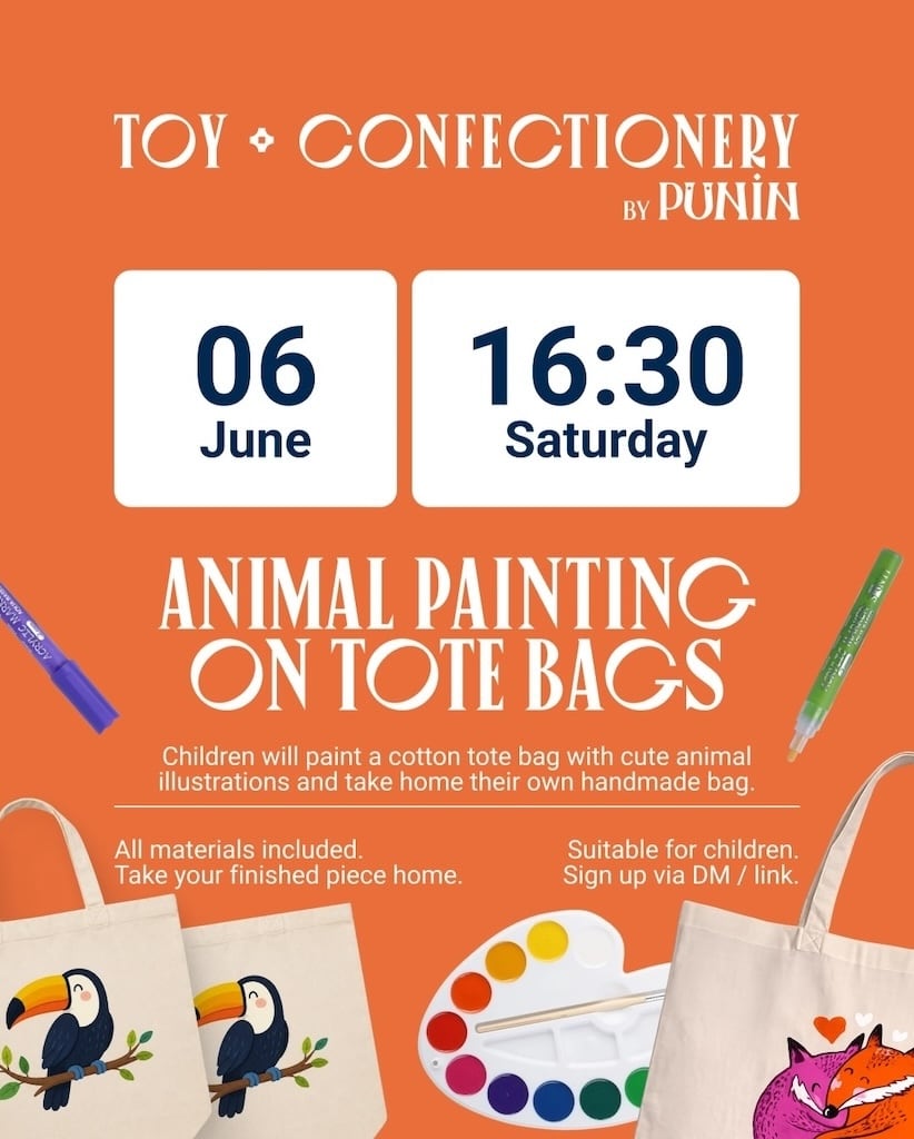 Animal Painting on Tote Bags Kids Workshop