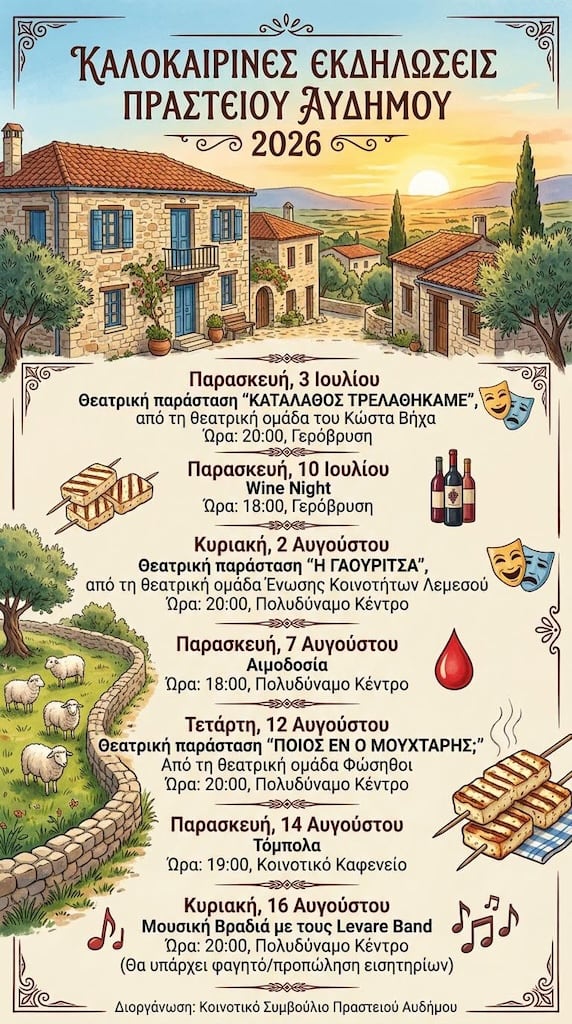 Kalokairines ekdilwseis prasteio avdimou