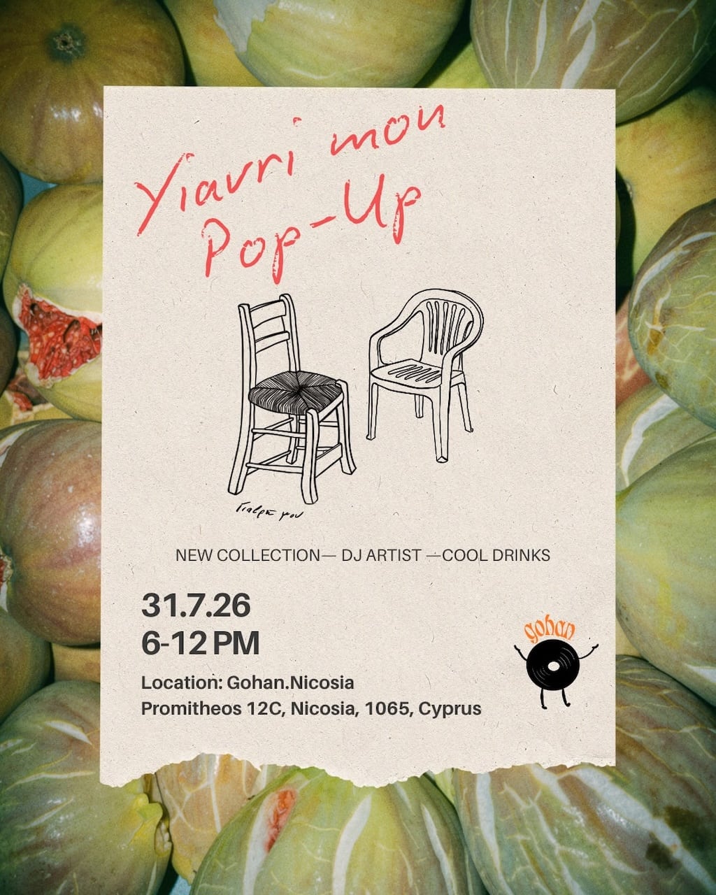 Yiavri mou pop up july