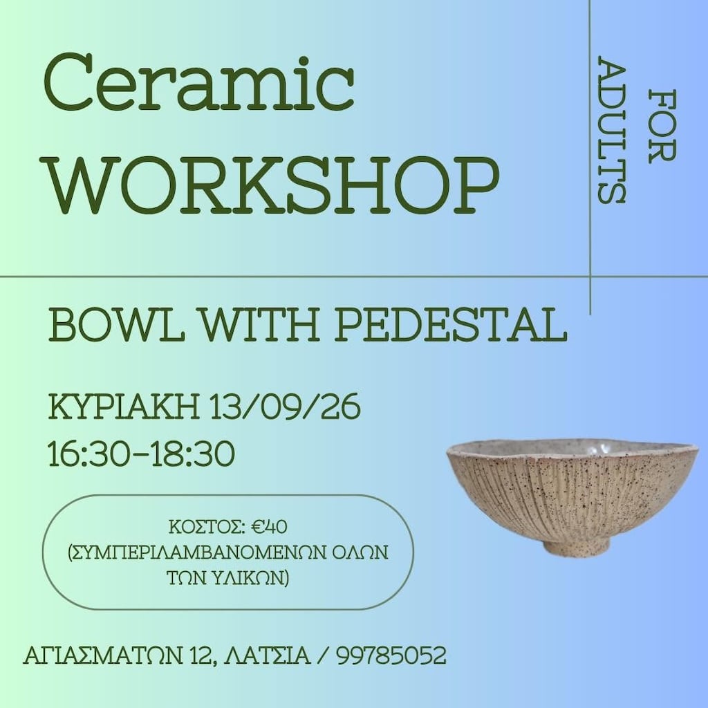 Bowl with Pedestal Ceramic Workshop