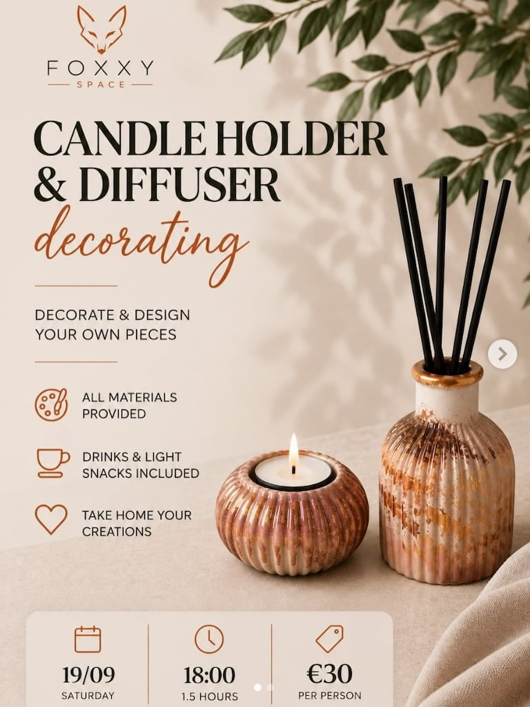 Candle holder diffuser sep