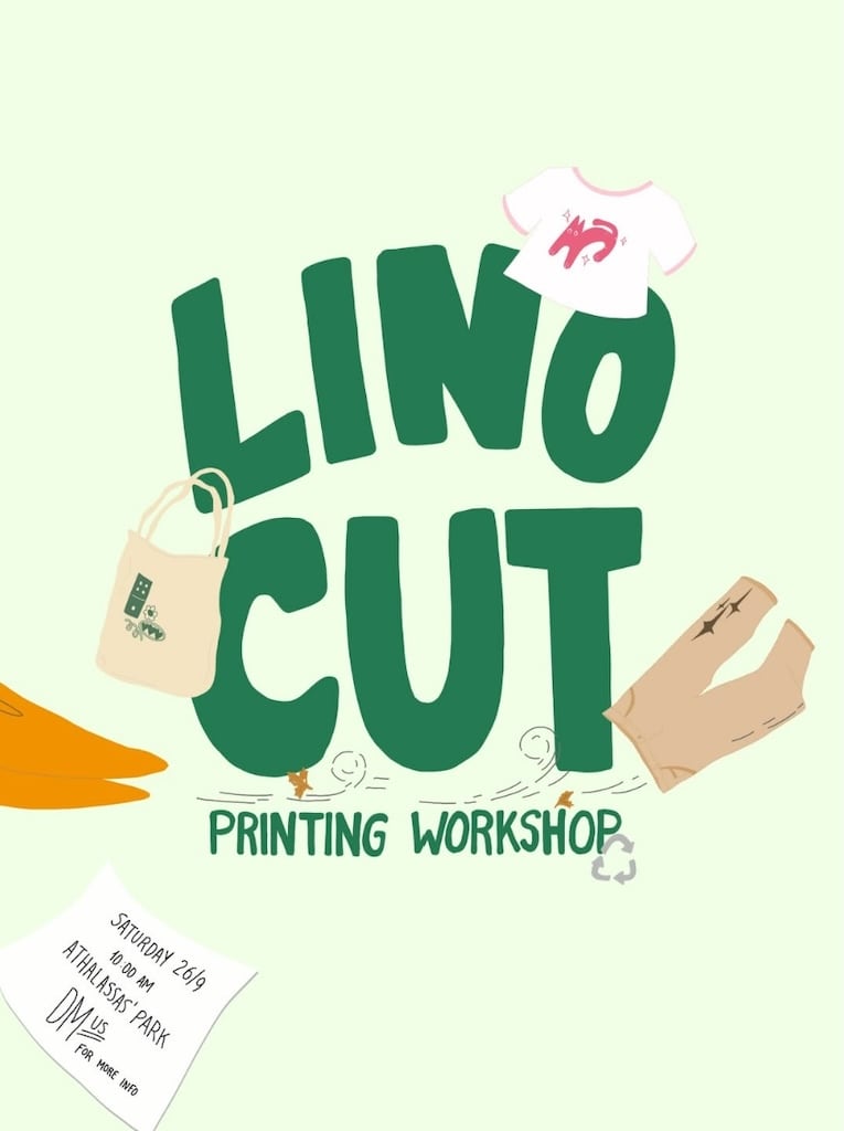 Lino cut printing workshop sep
