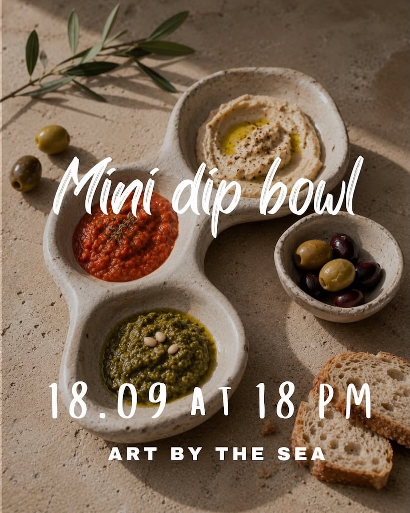 Mini dip bowl art by the sea sep