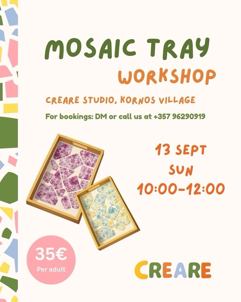 Mosaic tray workshop sep