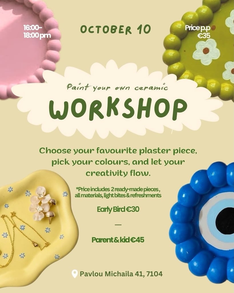 Paint your own ceramic workshop oct
