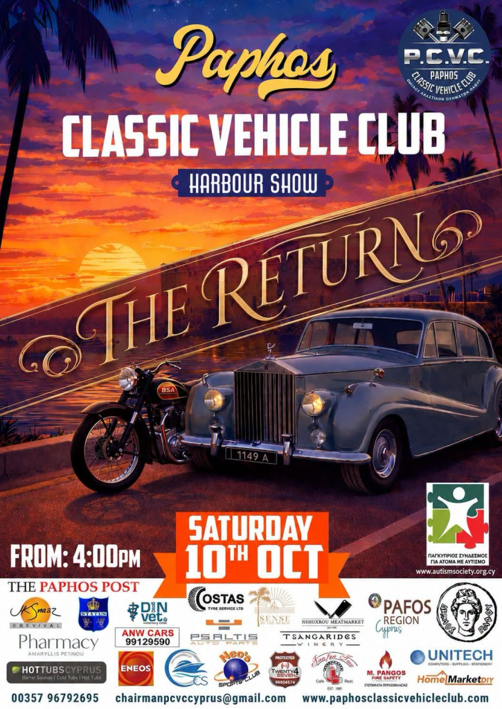 Paphos Classic Vehicle Club – Harbour Show: The Return
